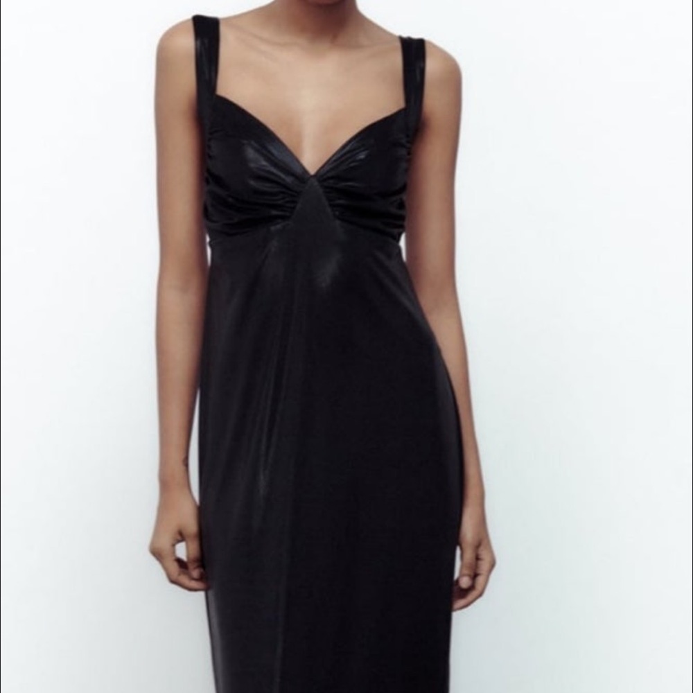 Zara long ruched dress